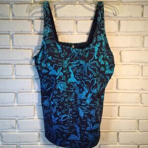 Lands’ End Tankini Top Adjustable Straps 18W